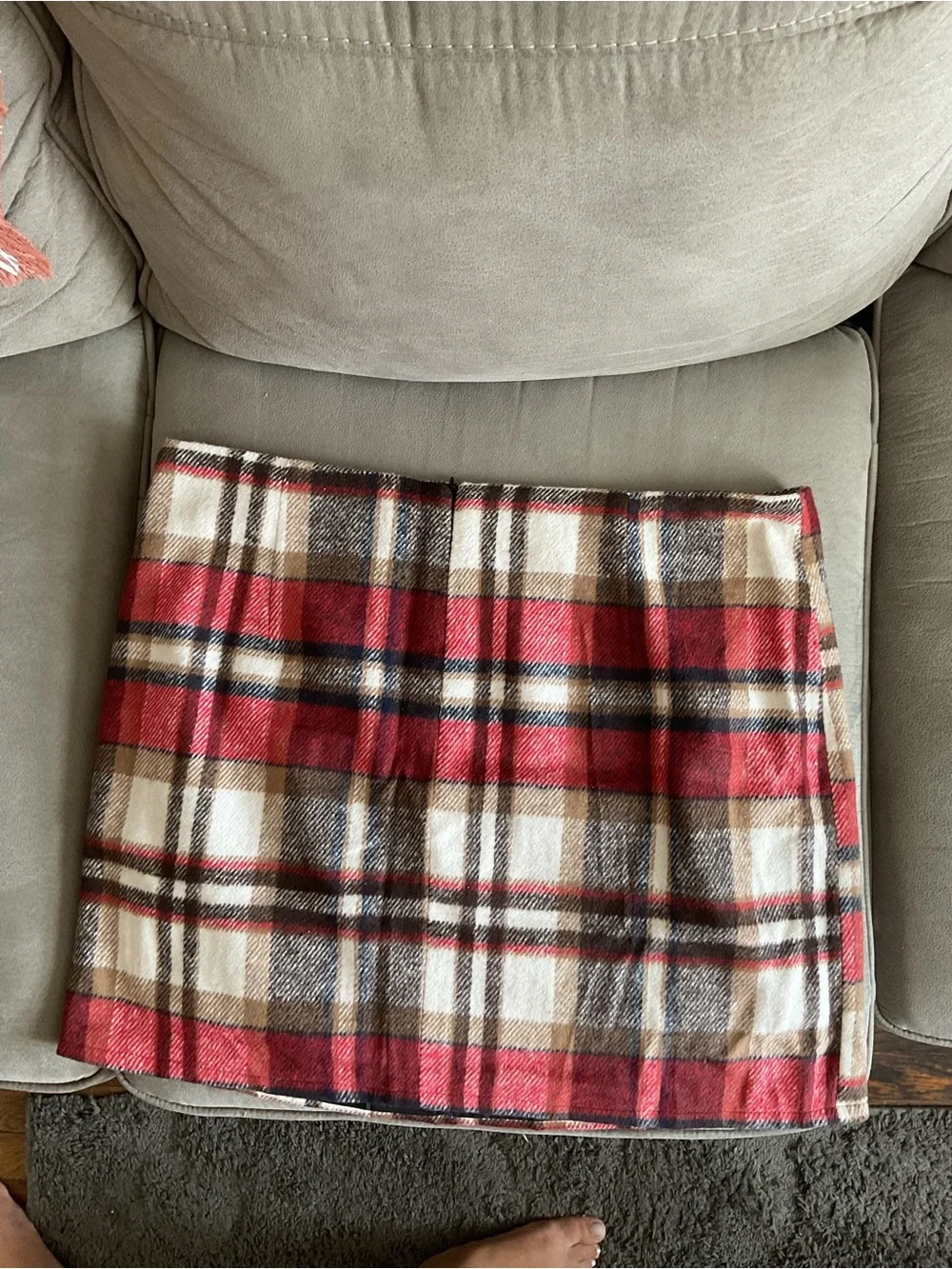 Red Plaid Mini Skirt - Classic Tartan Style